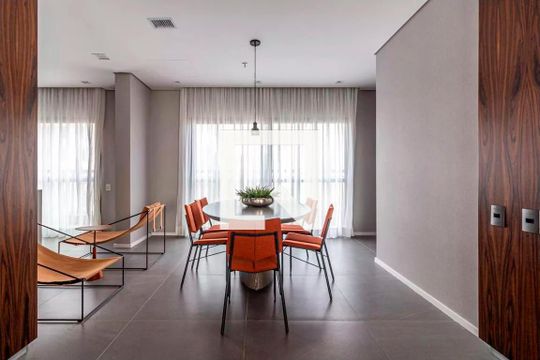 Área comum de kitnet/studio à venda com 1 quarto, 22m² em Indianópolis, São Paulo