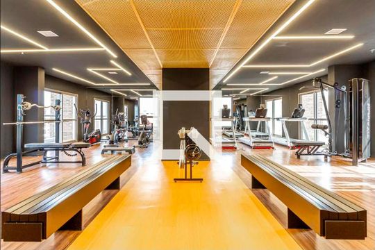 Área comum de kitnet/studio para alugar com 1 quarto, 22m² em Indianópolis, São Paulo