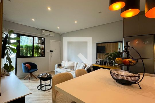 Sala de apartamento à venda com 1 quarto, 55m² em Alphaville Centro Industrial E Empresarial/alphaville., Barueri