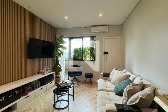 Sala de apartamento à venda com 1 quarto, 55m² em Alphaville Centro Industrial E Empresarial/alphaville., Barueri