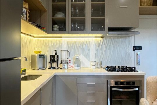 Cozinha de apartamento à venda com 1 quarto, 55m² em Alphaville Centro Industrial E Empresarial/alphaville., Barueri