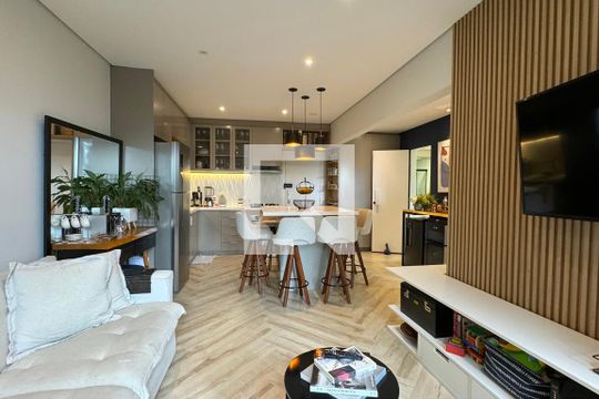 Sala de apartamento à venda com 1 quarto, 55m² em Alphaville Centro Industrial E Empresarial/alphaville., Barueri