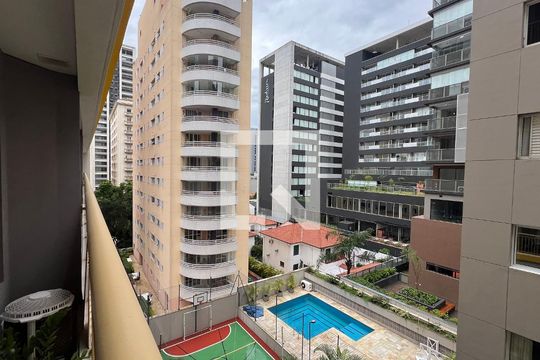 Vista da Sacada de kitnet/studio à venda com 1 quarto, 28m² em Pinheiros, São Paulo