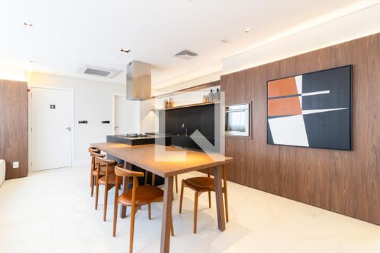 Área comum - Espaço Gourmet de apartamento à venda com 1 quarto, 39m² em Moema, São Paulo