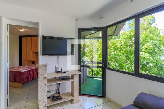 Sala de apartamento à venda com 1 quarto, 48m² em Cidade Monções, São Paulo