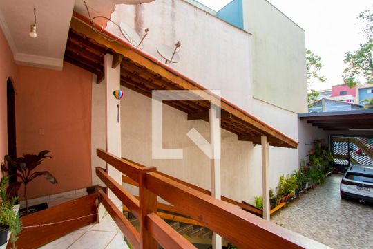Varanda da sala de casa à venda com 4 quartos, 300m² em Vila Pires, Santo André