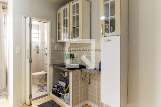 Cozinha de kitnet/studio à venda com 1 quarto, 23m² em Campos Elíseos, São Paulo