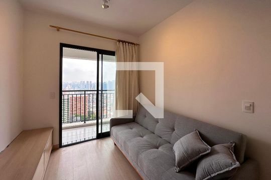 Sala de apartamento à venda com 1 quarto, 36m² em Santo Amaro, São Paulo
