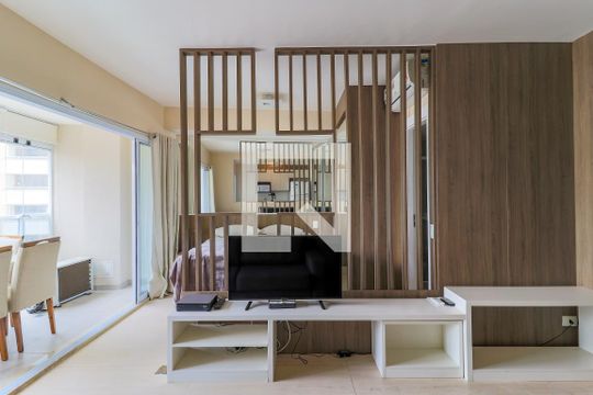 Sala de apartamento à venda com 1 quarto, 51m² em Vila Gertrudes, São Paulo