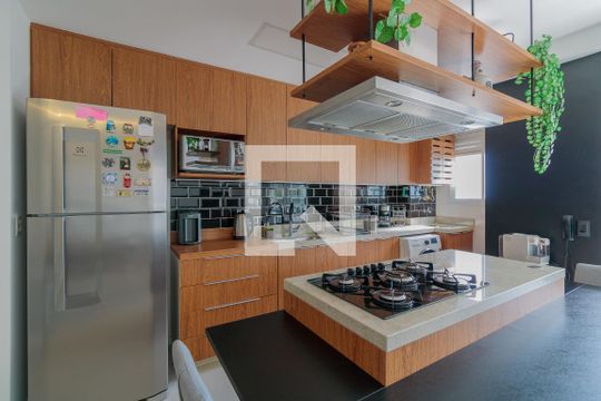 cozinha de apartamento à venda com 1 quarto, 60m² em Vila Andrade, São Paulo