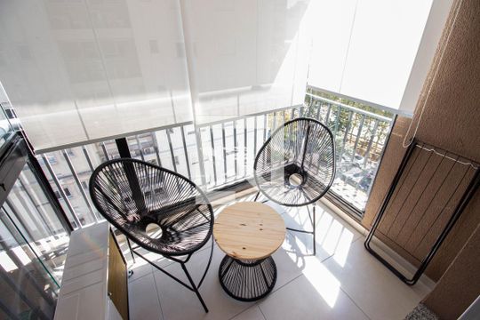 Varanda de apartamento para alugar com 1 quarto, 27m² em Vila Clementino, São Paulo