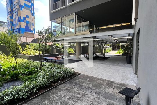 Área comum de kitnet/studio para alugar com 1 quarto, 27m² em Cerqueira César, São Paulo