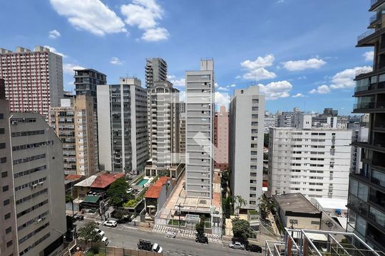 Vista da Sacada de kitnet/studio para alugar com 1 quarto, 27m² em Cerqueira César, São Paulo