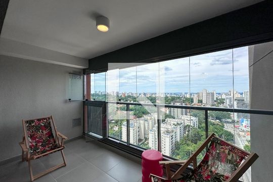 Sacada de apartamento à venda com 1 quarto, 41m² em Santo Amaro, São Paulo