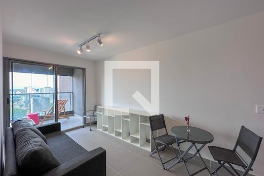 Sala de apartamento à venda com 1 quarto, 41m² em Santo Amaro, São Paulo