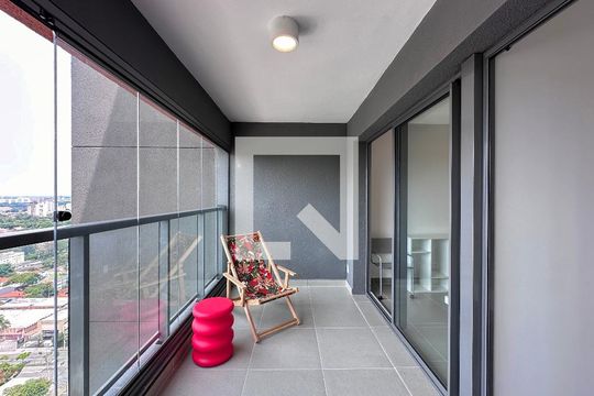 Sacada de apartamento à venda com 1 quarto, 41m² em Santo Amaro, São Paulo