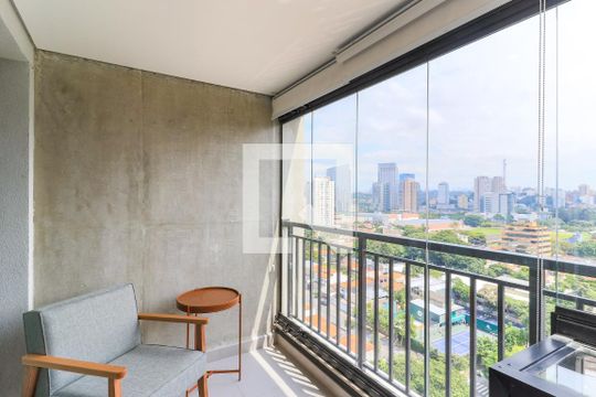 Varanda da Suíte de apartamento para alugar com 1 quarto, 42m² em Vila Cordeiro, São Paulo