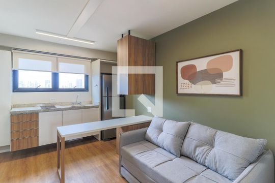 Sala de apartamento à venda com 1 quarto, 42m² em Vila Cordeiro, São Paulo