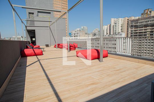 Área comum - Terraço de apartamento para alugar com 1 quarto, 38m² em Consolação, São Paulo