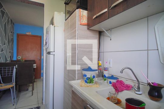 Cozinha de apartamento à venda com 2 quartos, 52m² em Canudos, Novo Hamburgo