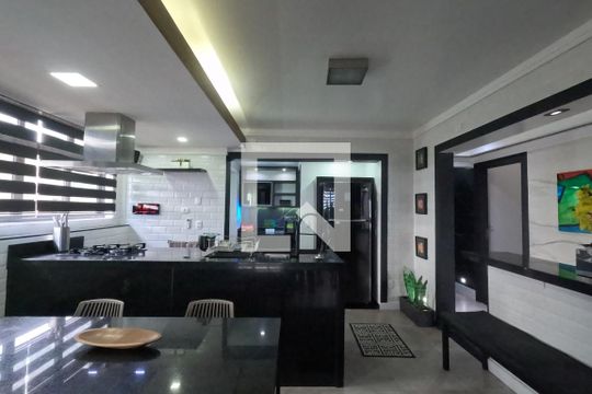 Cozinha Americana de apartamento para alugar com 3 quartos, 148m² em José Menino, Santos