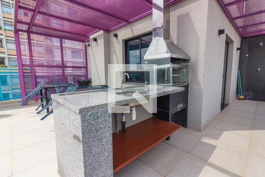 Área Comum - Solarium de kitnet/studio à venda com 1 quarto, 28m² em Pinheiros, São Paulo