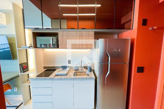 Cozinha de kitnet/studio à venda com 1 quarto, 25m² em Pinheiros, São Paulo