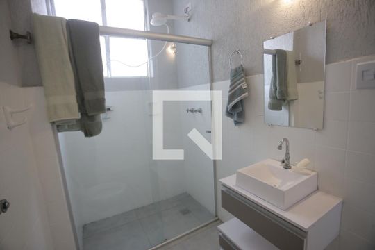 Banheiro da Suíte de apartamento à venda com 1 quarto, 45m² em Centro, Belo Horizonte