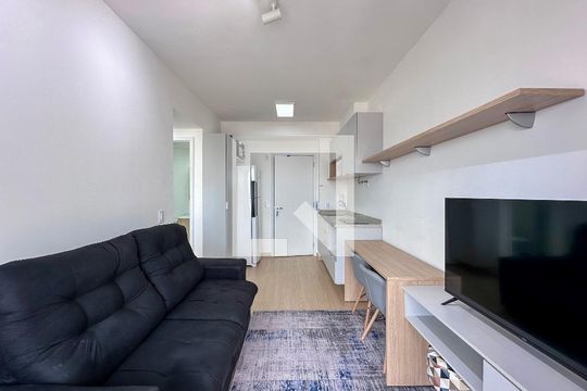 Sala de apartamento para alugar com 1 quarto, 34m² em Santo Amaro, São Paulo