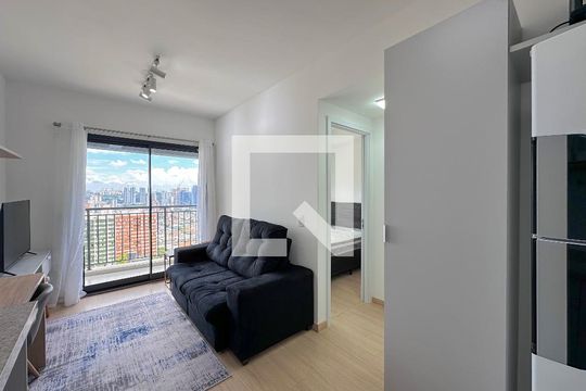 Cozinha/Sala de apartamento para alugar com 1 quarto, 34m² em Santo Amaro, São Paulo