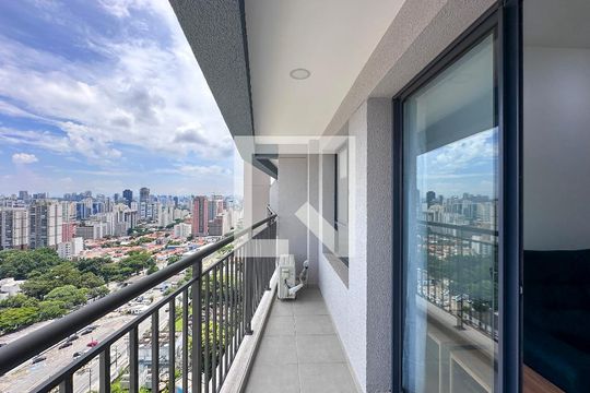 Sacada de apartamento para alugar com 1 quarto, 34m² em Santo Amaro, São Paulo