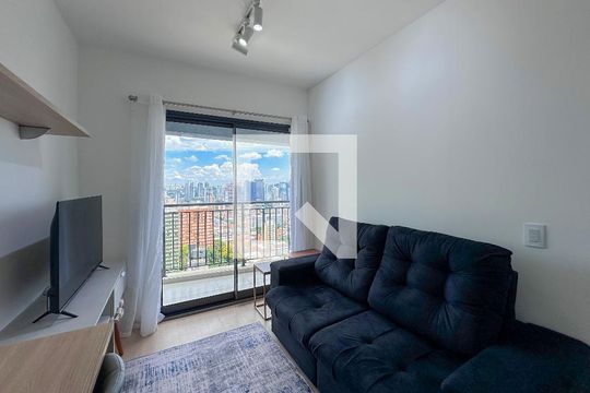 Sala de apartamento para alugar com 1 quarto, 34m² em Santo Amaro, São Paulo