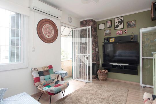 Sala de apartamento à venda com 3 quartos, 113m² em Farroupilha, Porto Alegre