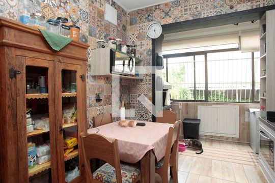 Cozinha de apartamento à venda com 3 quartos, 113m² em Farroupilha, Porto Alegre