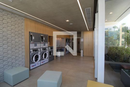 Área Comum - Lavanderia de kitnet/studio à venda com 1 quarto, 26m² em Indianópolis, São Paulo