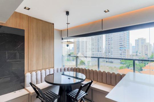 Varanda da de apartamento à venda com 2 quartos, 86m² em Jardim das Acácias, São Paulo