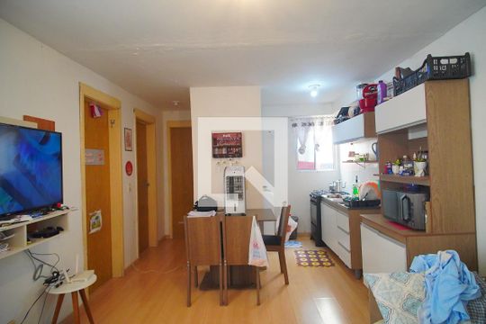 Sala/Cozinha de apartamento à venda com 2 quartos, 46m² em Duque de Caxias, São Leopoldo