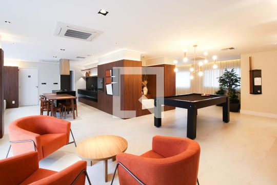 Área comum de kitnet/studio para alugar com 1 quarto, 31m² em Moema, São Paulo