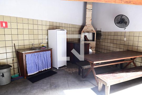 Área comum - Churrasqueira de apartamento para alugar com 1 quarto, 81m² em Tupi, Praia Grande