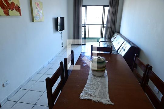 Sala de apartamento para alugar com 1 quarto, 81m² em Tupi, Praia Grande