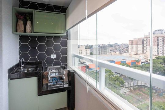 Varanda/Area de serviço de apartamento à venda com 2 quartos, 45m² em Centro, Diadema