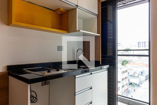 Studio - Cozinha de kitnet/studio para alugar com 1 quarto, 13m² em Campos Elíseos, São Paulo