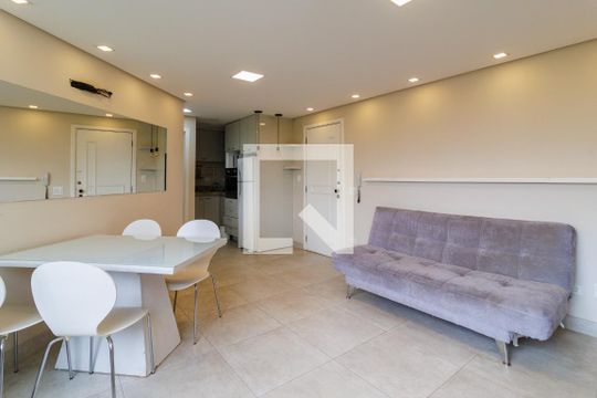 Sala de apartamento à venda com 1 quarto, 42m² em Paraíso do Morumbi, São Paulo