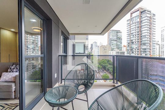 Varanda de apartamento para alugar com 1 quarto, 45m² em Cerqueira César, São Paulo