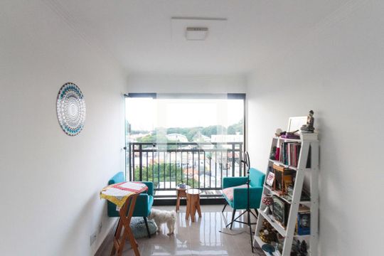Varanda da Sala de apartamento para alugar com 2 quartos, 56m² em Vila Lúcia, São Paulo