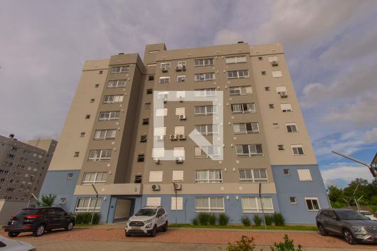 Fachada do bloco de apartamento à venda com 2 quartos, 54m² em Fátima, Canoas