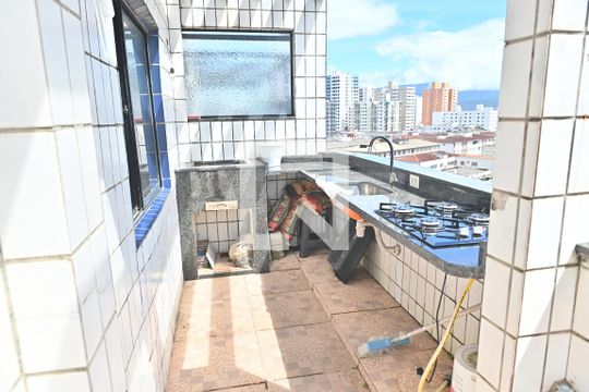 varanda goumert de apartamento para alugar com 2 quartos, 120m² em Ocian, Praia Grande