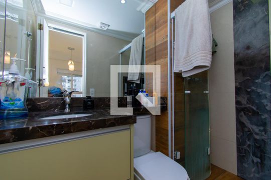 Banheiro 2 de apartamento à venda com 1 quarto, 58m² em Jardim Ibitirama, São Paulo