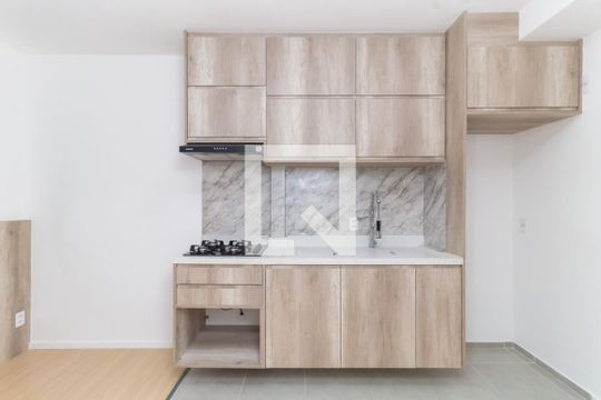 Sala- Cozinha  de apartamento para alugar com 1 quarto, 25m² em Sé, São Paulo