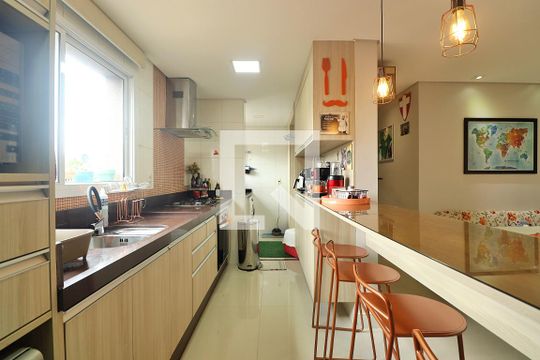 Cozinha de apartamento à venda com 3 quartos, 85m² em Campestre, Santo André